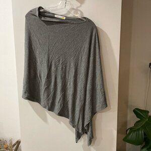 CC CALIFORNIA jersey tee stretch grey gray fabric shawl cape scarf offset